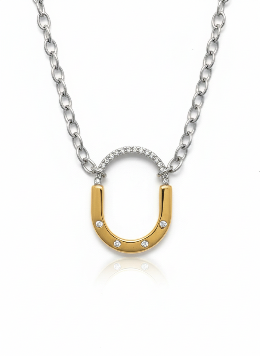 Flerfarvet Halskæde