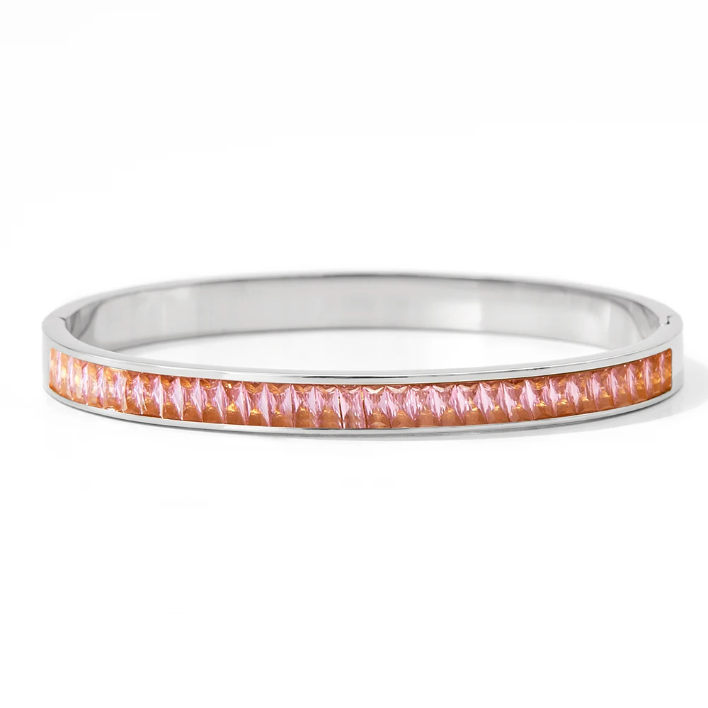 Mina Bangle 5,8 mm Sølv Rosa