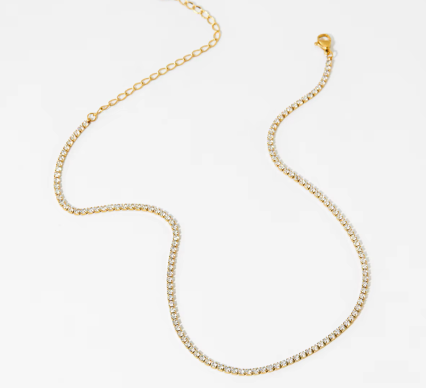 Bella Tennis Halskette Weiß