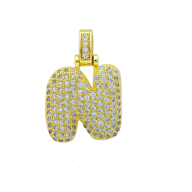 Charm Bokstav 'N' med Stenar