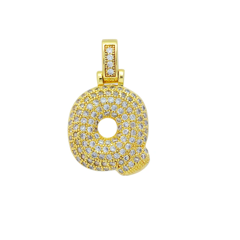 Charm Bokstav 'Q' med Stenar