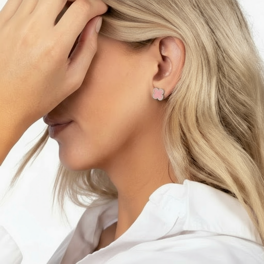 Rossana Firkløver Øreringe Rosa