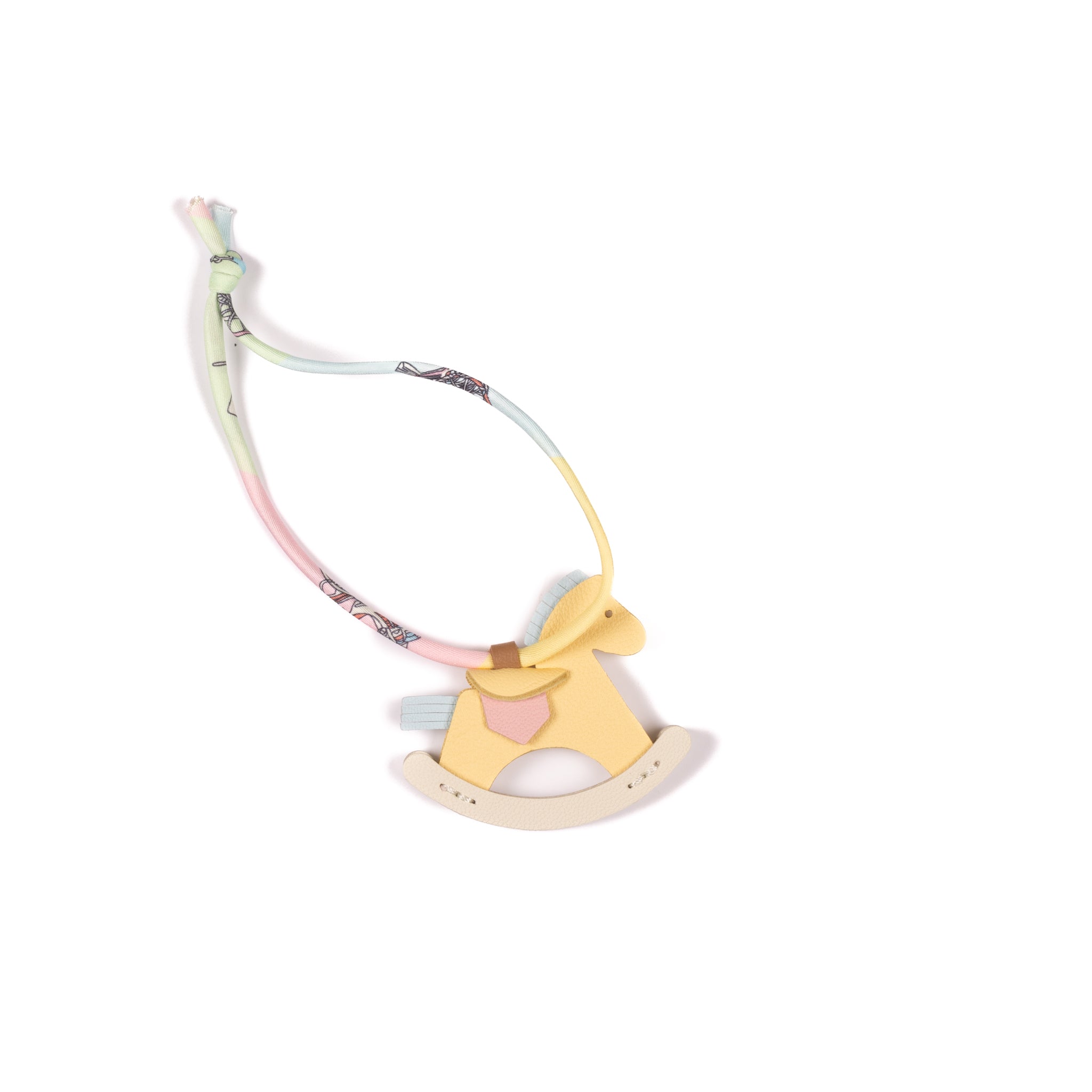 Charme de rodéo avec pendentif - jaune pastel