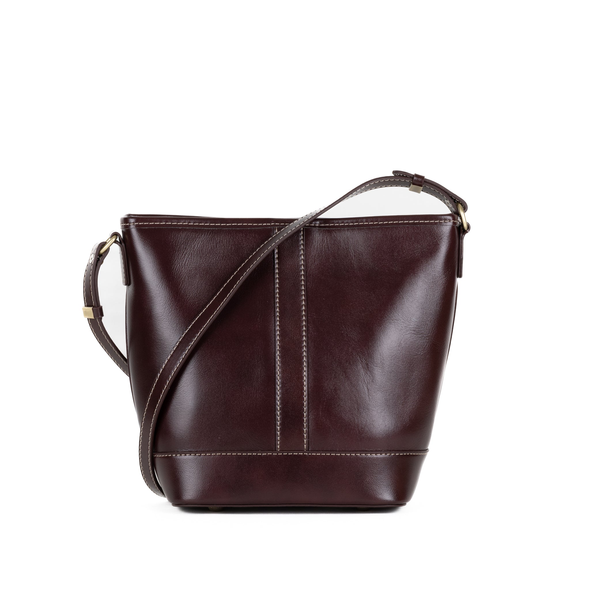 Sabine Leather Shoulder Bag 20 - Brown