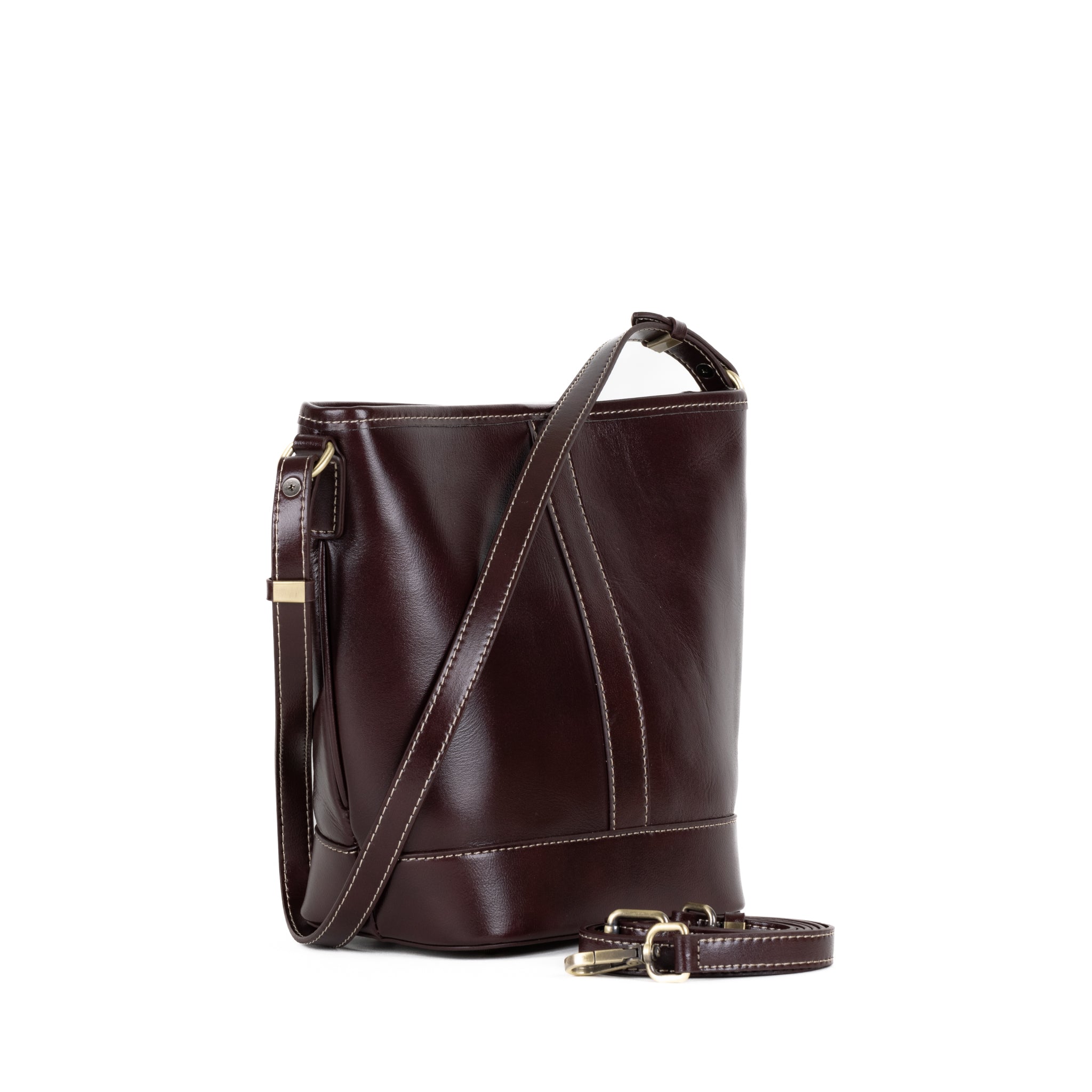 Sabine Leather Shoulder Bag 20 - Brown