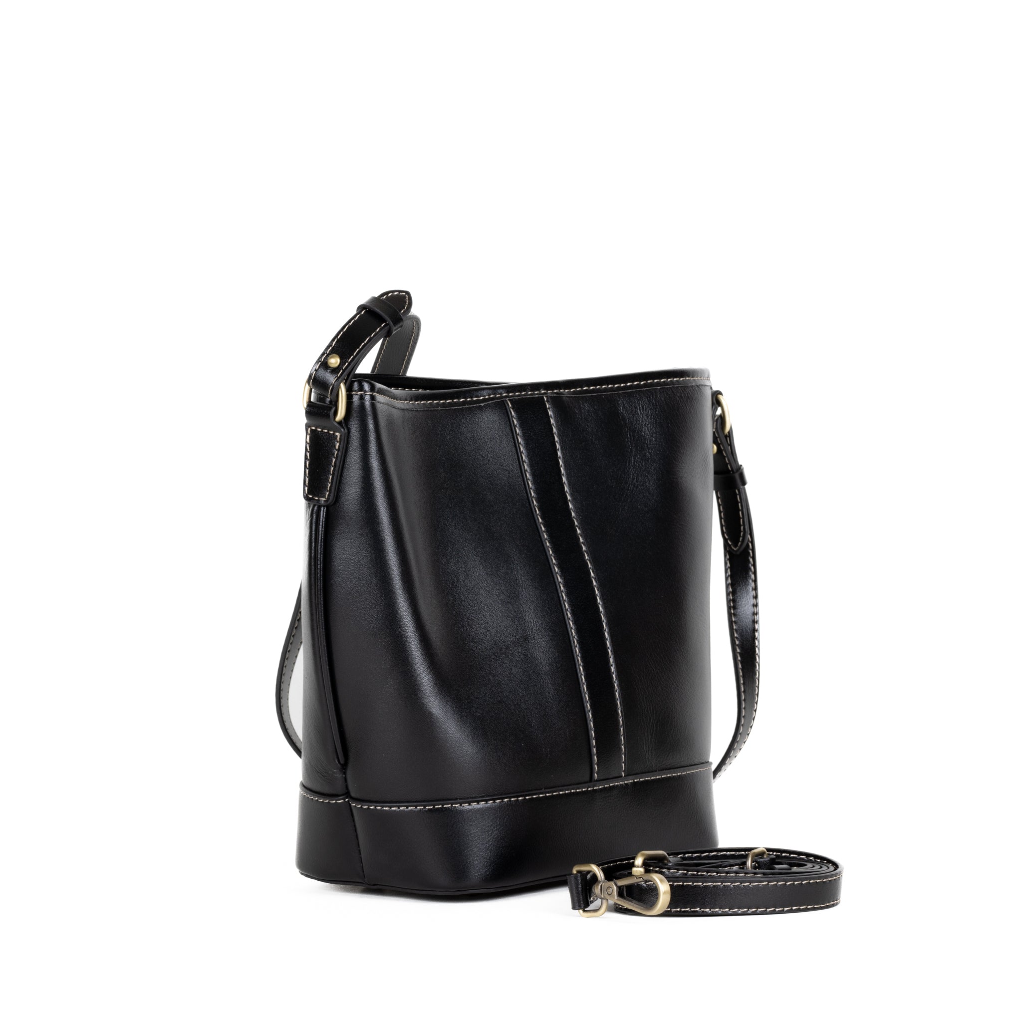 Sabine Leather Shoulder Bag 20 - Black