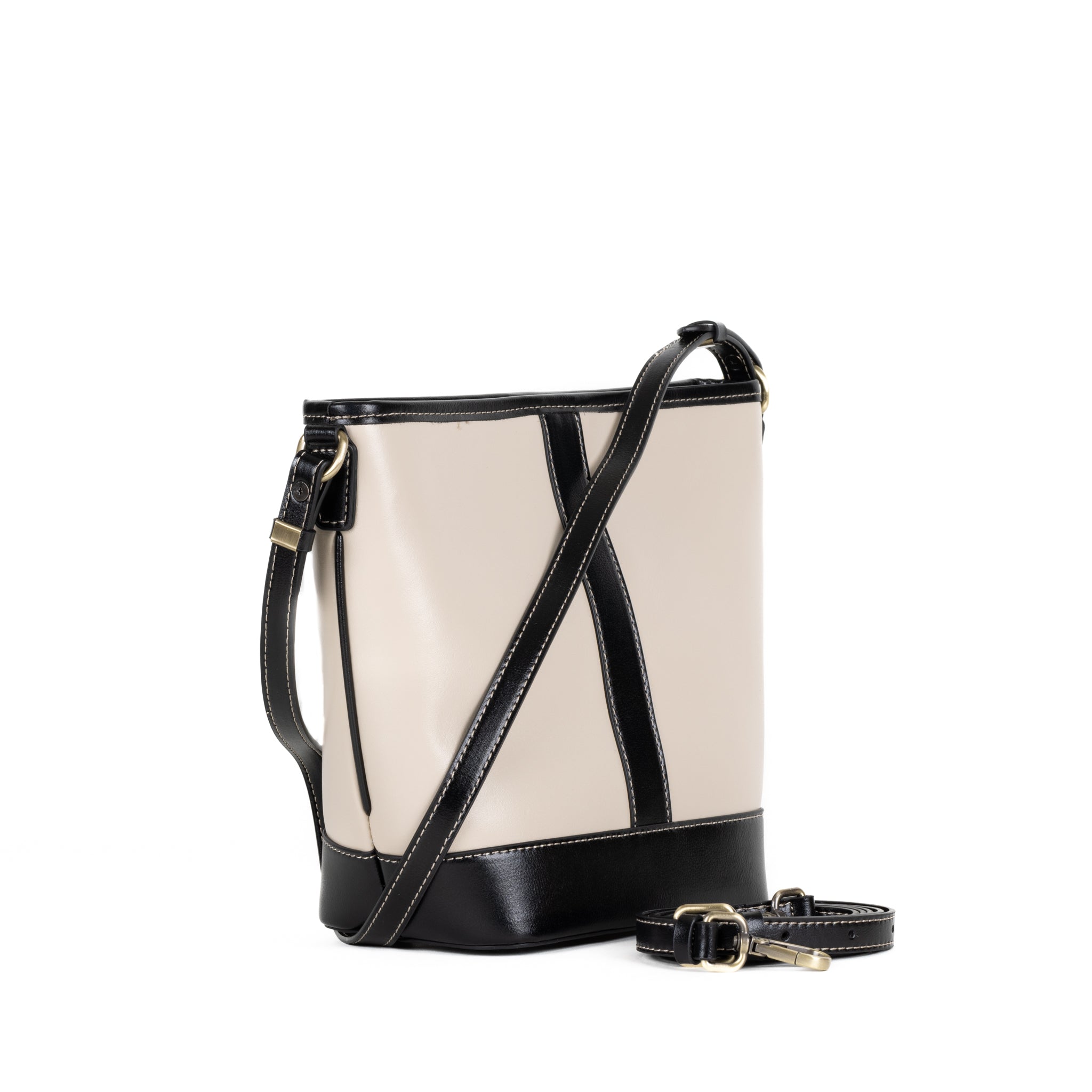 Sac à bandoulière en cuir Sabine 20 - Crème