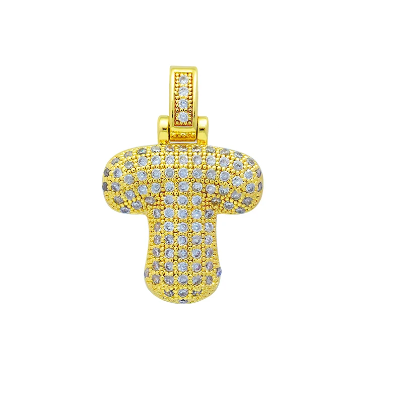 Charm Bokstav 'T' med Stenar