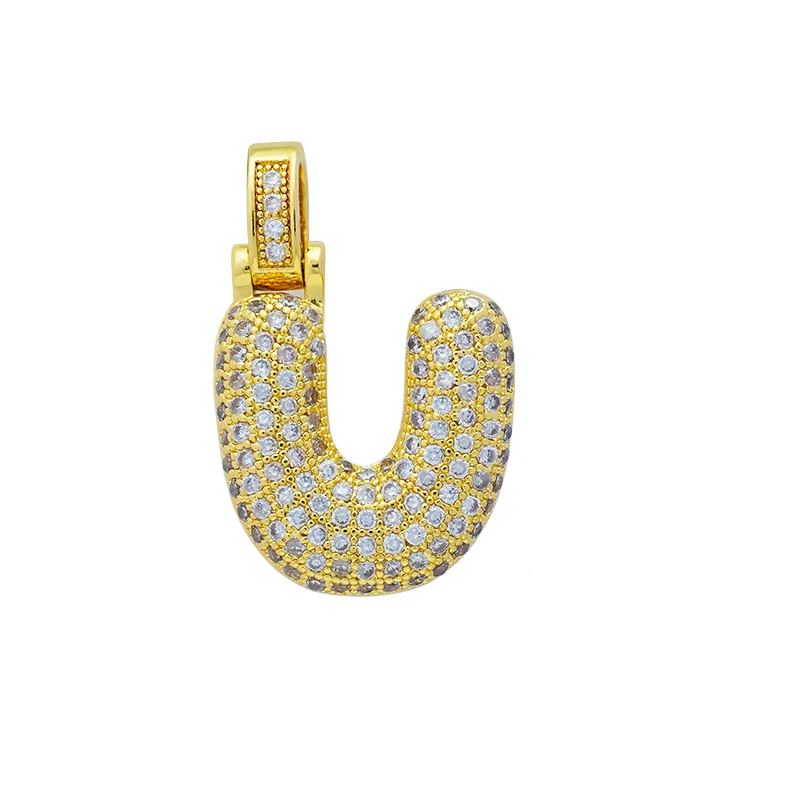 Charm Bokstav 'U' med Stenar