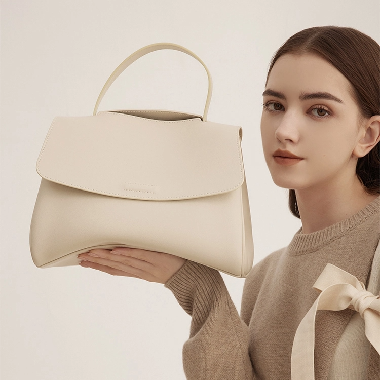 Sac à main en cuir Vanessa 28 - crème