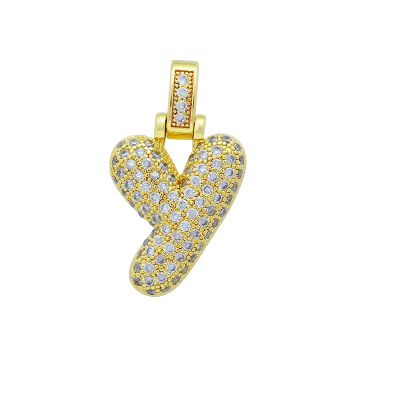 Charm Bokstav 'Y' med Stenar
