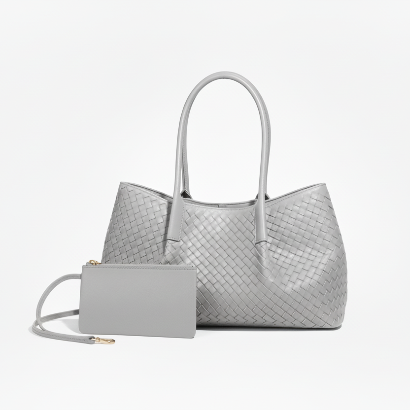 Margaret Läder Handväska 40 - Grey