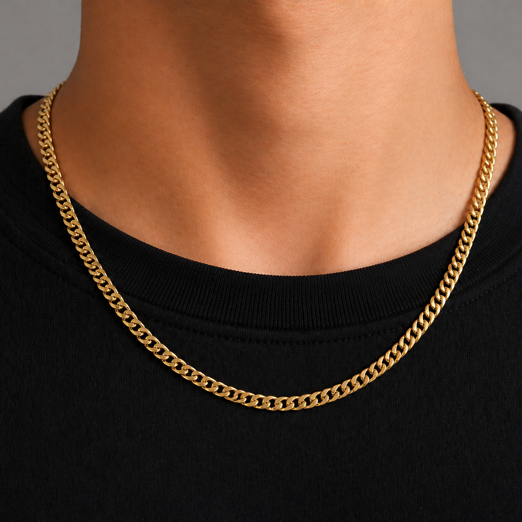 Virelli Halsband Pansarlänk - Guldfärgat - 5mm