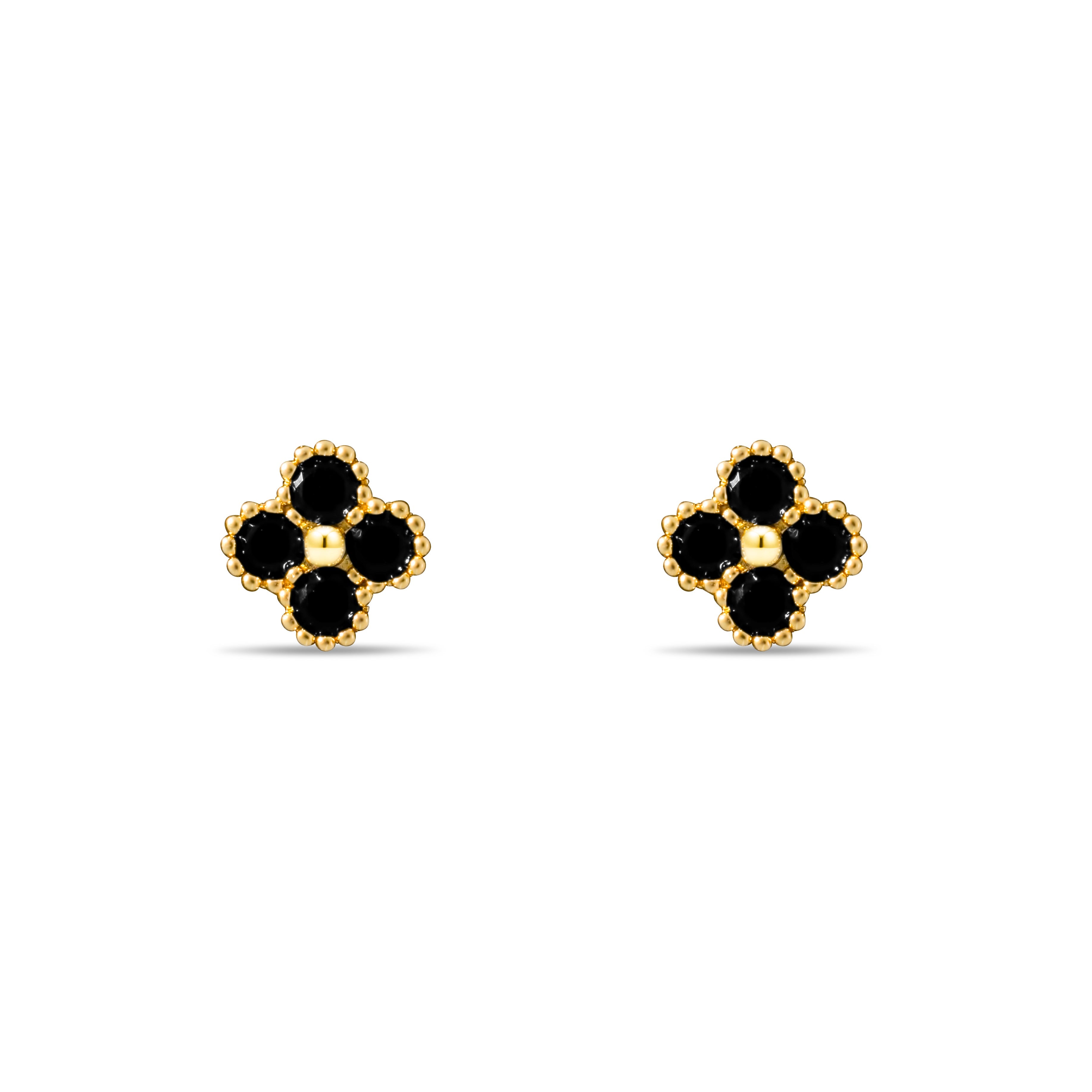 Boucles d'oreilles Letizia Fyrklöver - noir