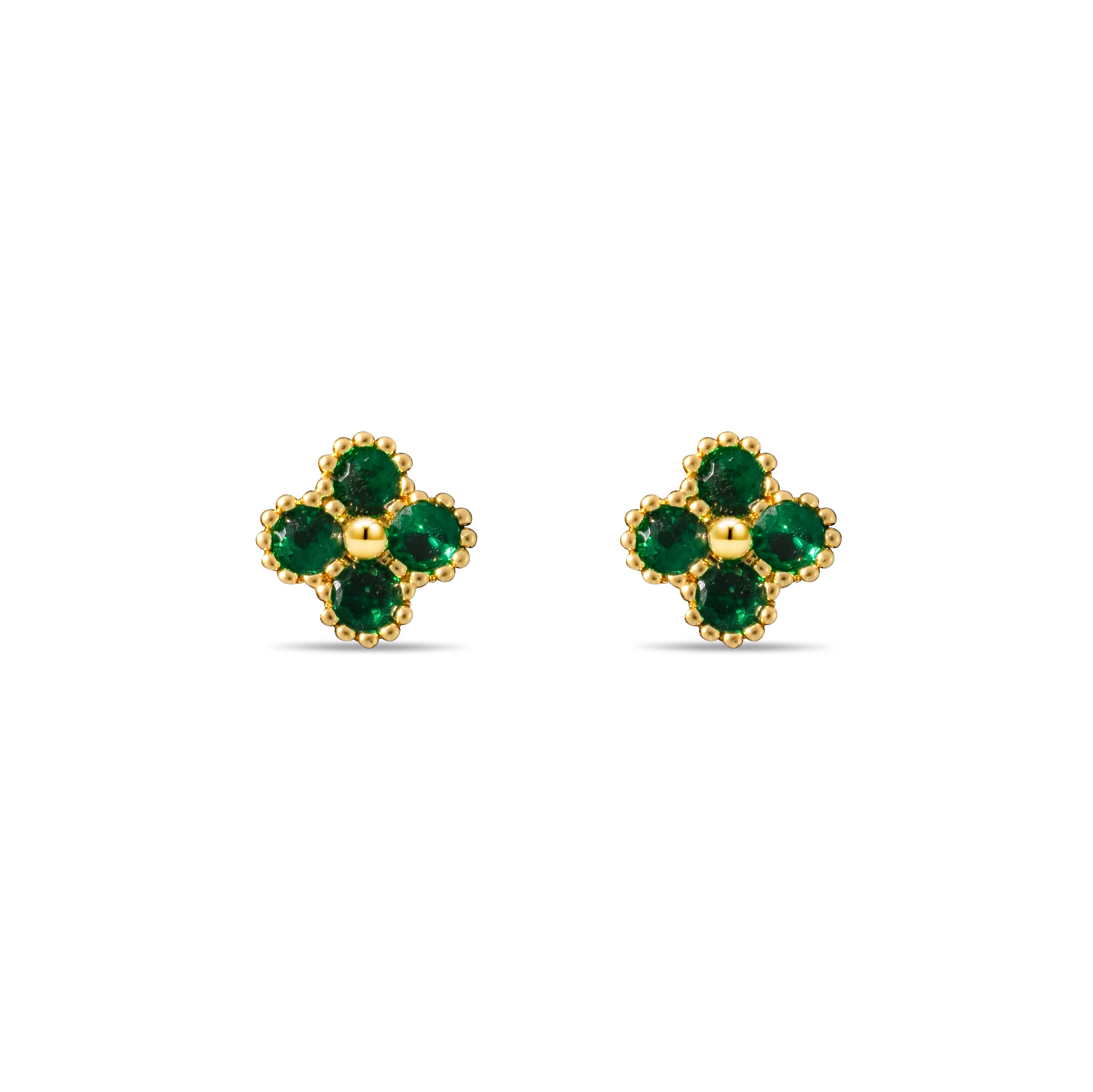 Boucles d'oreilles Letizia Fyrklöver - vert