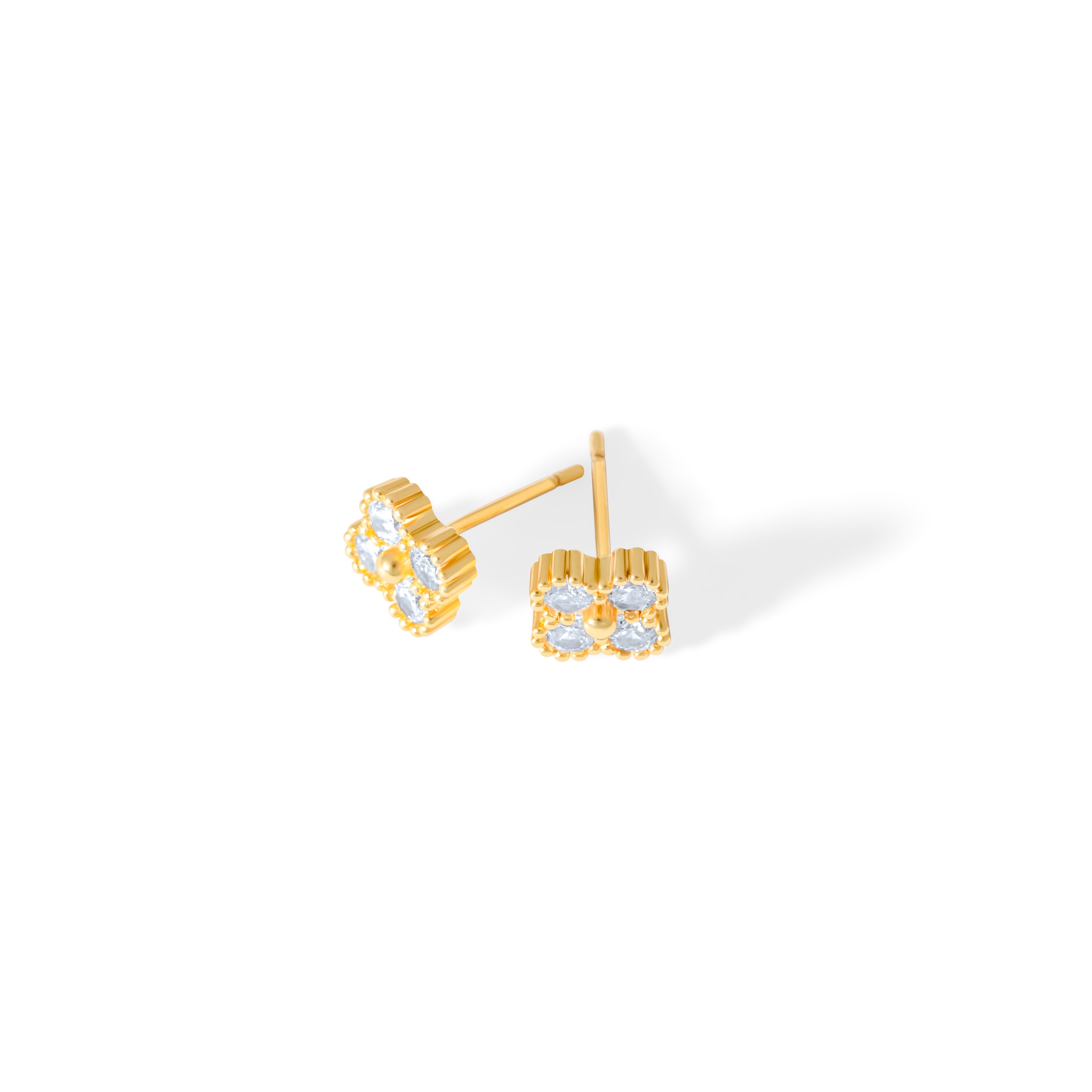 Boucles d'oreilles Letizia Fyrklöver - Blanc