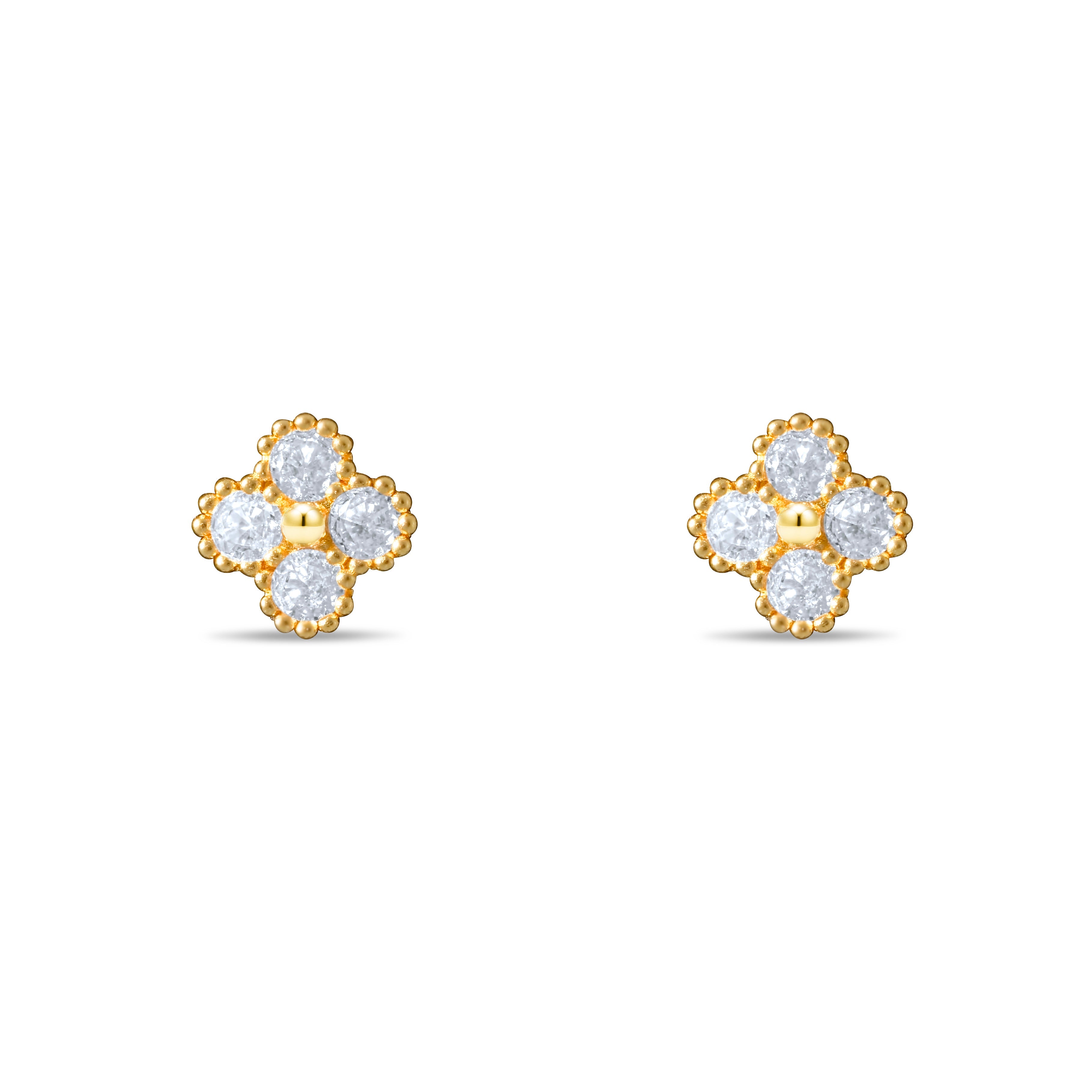 Boucles d'oreilles Letizia Fyrklöver - Blanc