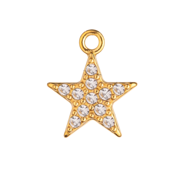 Charm Glittrande Stjärna med Strass