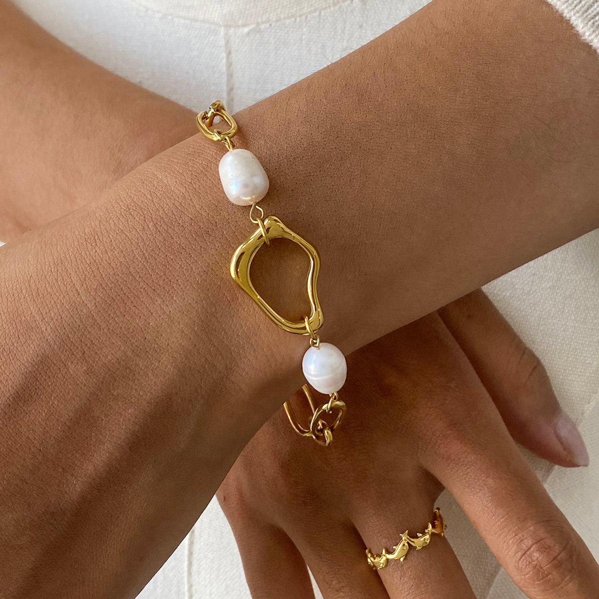 Éléonore Armband Silber weiße Farbe