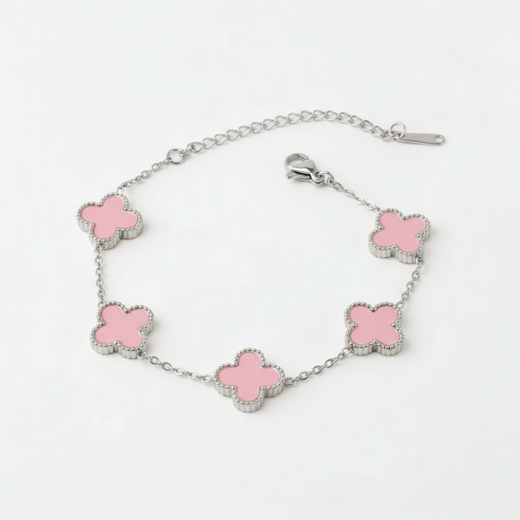Rossana Firkløver Armbånd Rosa